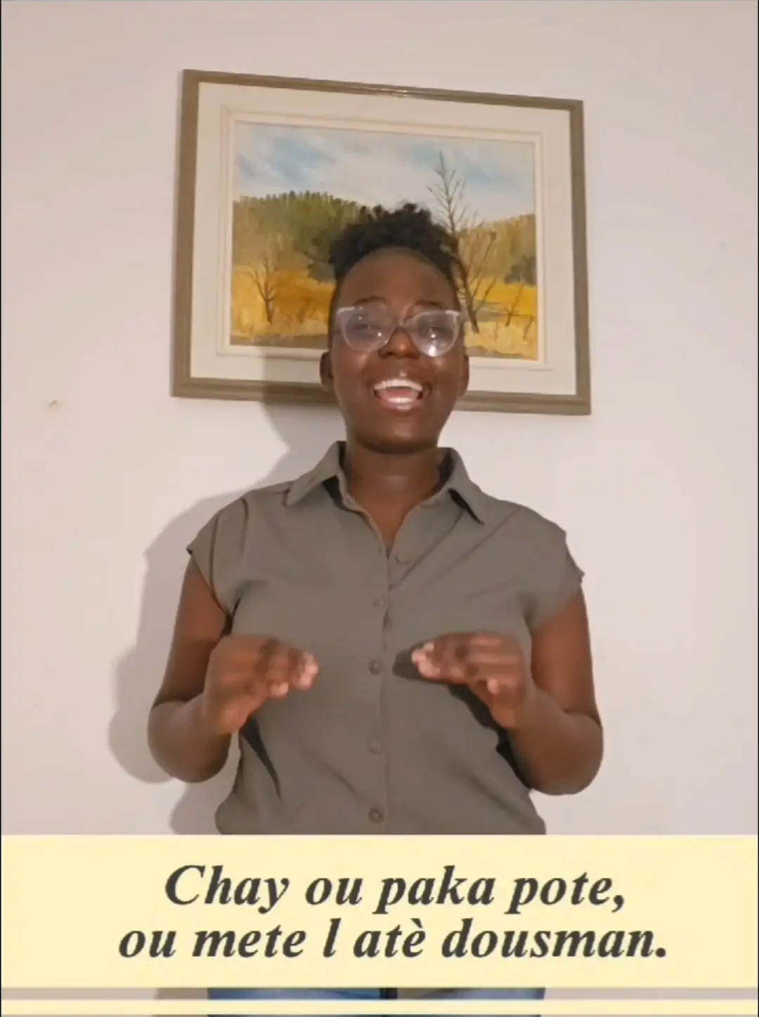 Chay ou paka pote, ou mete l atè dousman !